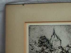 Wim Steijn - Ets , Kasteel - bij Haarlem? – gesigneerd – 1973 kopen? Bied vanaf 10!