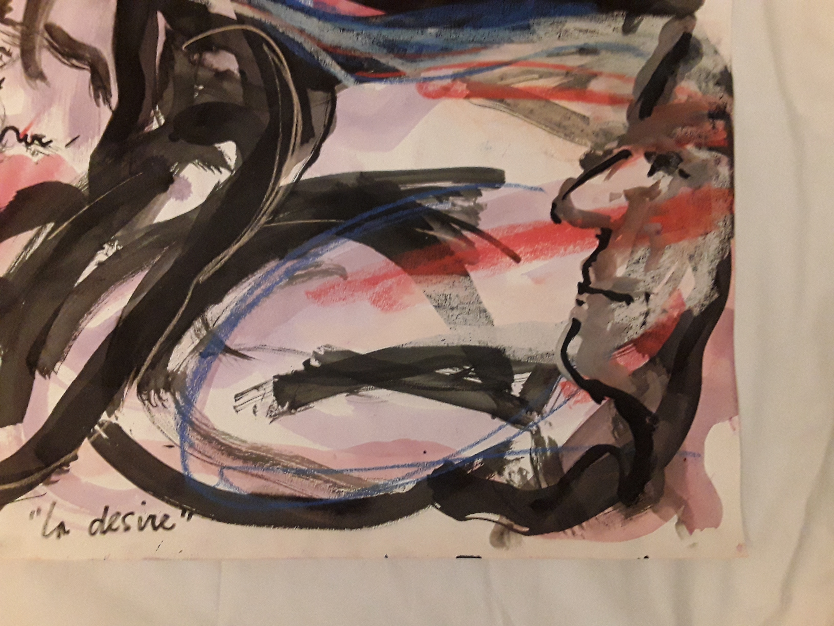 Arien Winkel - Spuitbus,pastel,acryl,titel la Desiree. kopen? Bied vanaf 15!