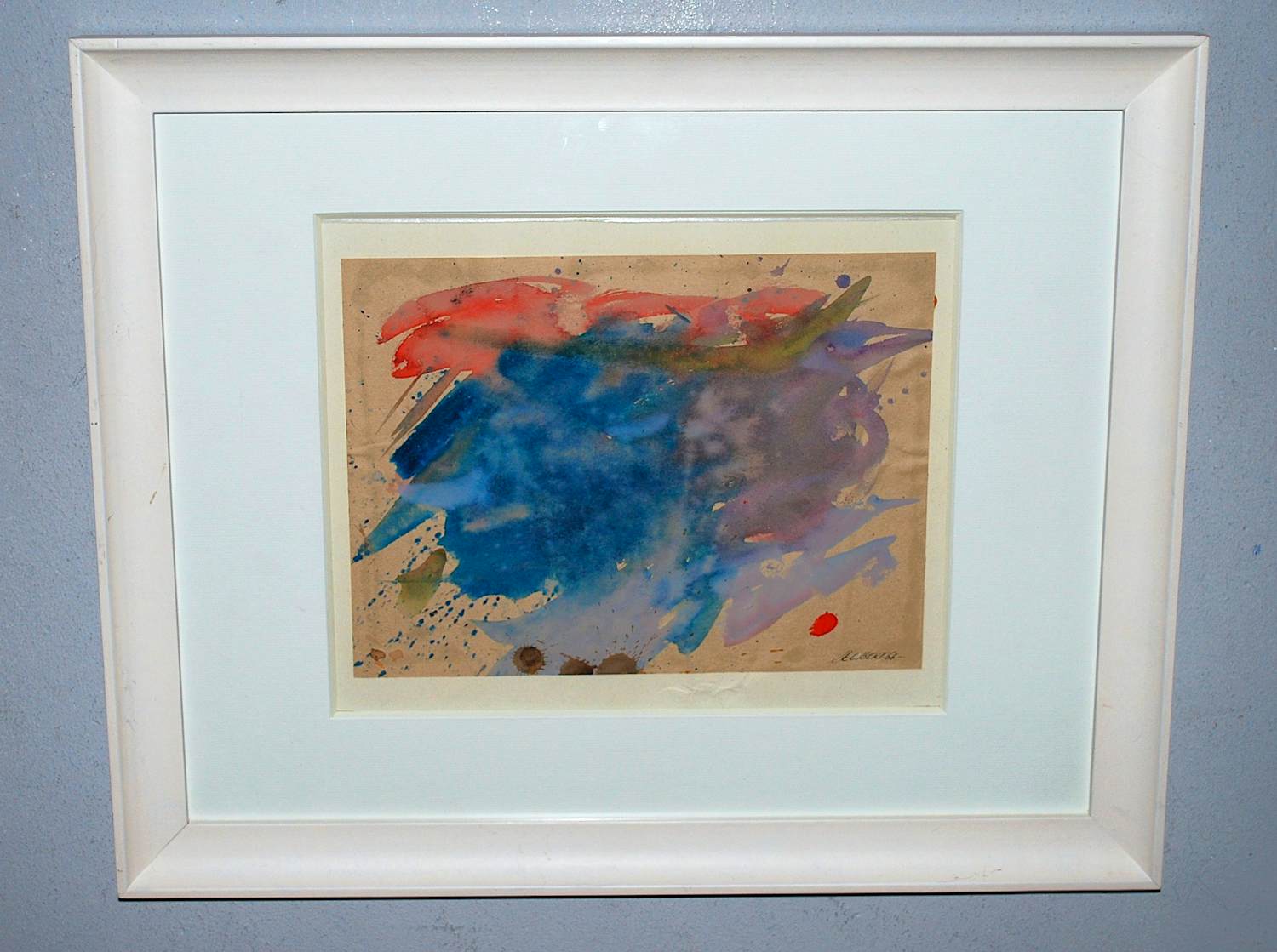 Albert Soons - abstracte gouache, zuurvrij ingelijst, 1966 kopen? Bied vanaf 175!