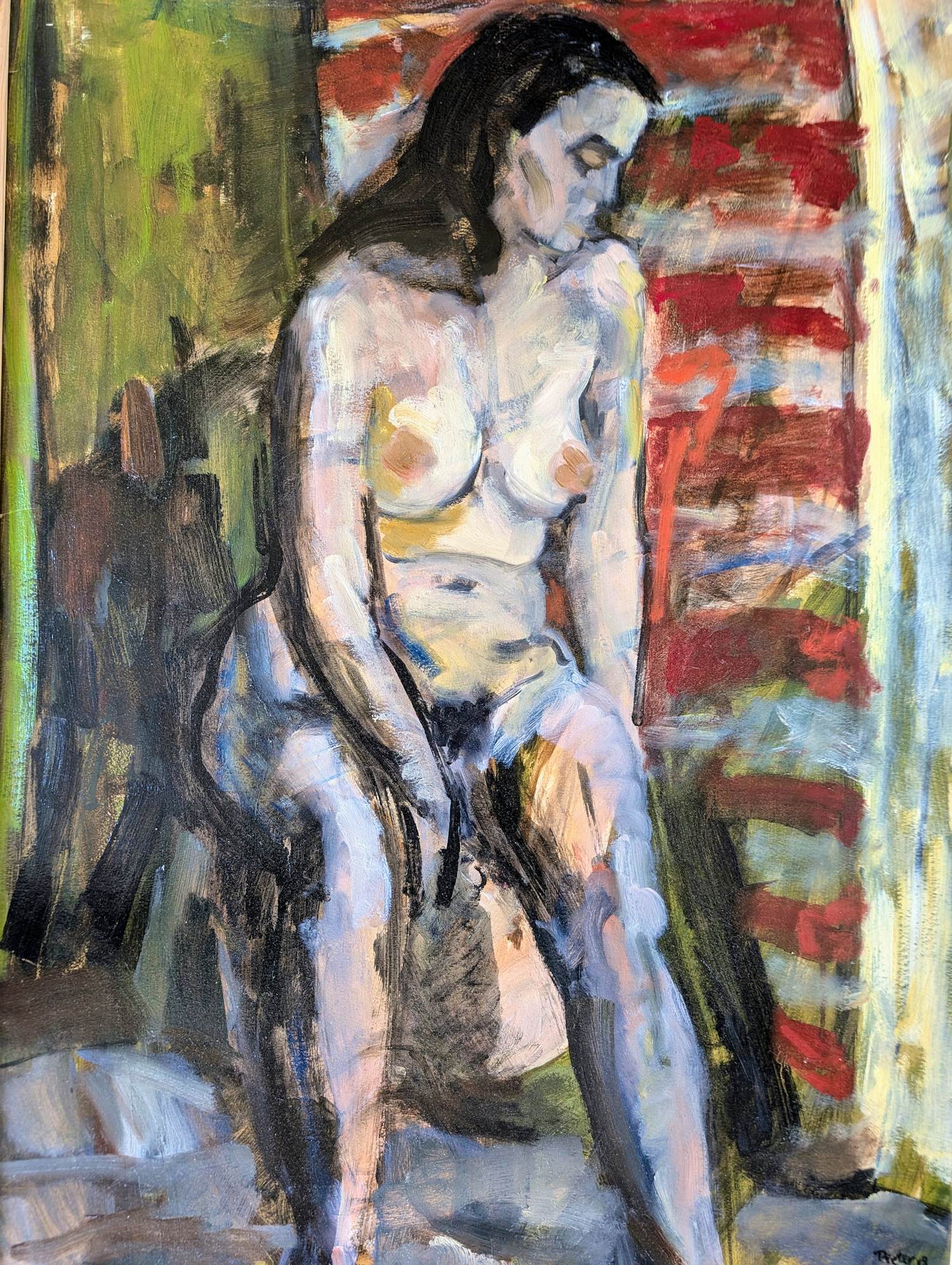 Lili Pieter van Leer - NAAKT ZITTEND AFGEBEELD verkocht voor € 100!