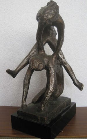 Niet of onleesbaar gesigneerd - Haasje over - Bokspring kopen? Bied vanaf 10!