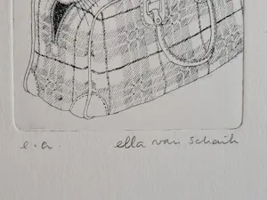 Ella van Schaik - handgesigneerde ets | 'Poes in de tas' kaufen? Bieten Sie von 40!