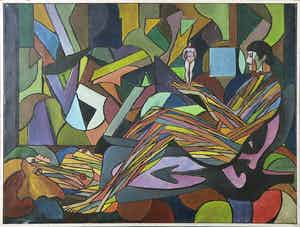 A. Brouwer - Olieverf op doek, Sensation - Ingelijst verkocht voor € 1!