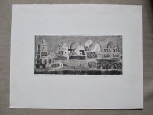 Buy Herman Berserik - Ets Orientaals stadsgezicht kleine oplage? Bid from 55!