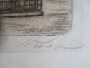 Niet of onleesbaar gesigneerd - Ets domkerk Utrecht, gesigneerd kopen? Bied vanaf 1!