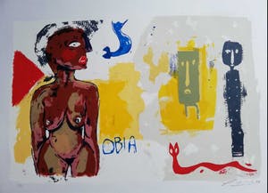 John Lie a Fo - NAAKTE VROUW / KLEURLITHOGRAFIE / 50x70cm / SIG / 1990 kopen? Bied vanaf 25!