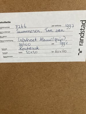 Ton van Summeren - Hout-/linosnede z.t. kopen? Bied vanaf 50!