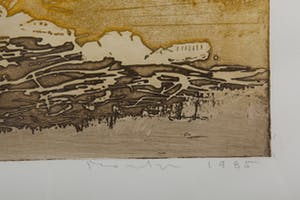 Jan Montyn - The morning Mekong delta - 25/40 - 1985 - kleurenets op papier kopen? Bied vanaf 20!