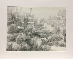 Bernard Koelman - Pentekening, Landschap kopen? Bied vanaf 1!