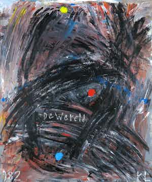 Reinier Lucassen - Olieverf op papier, De Wereld verkocht voor € 1!