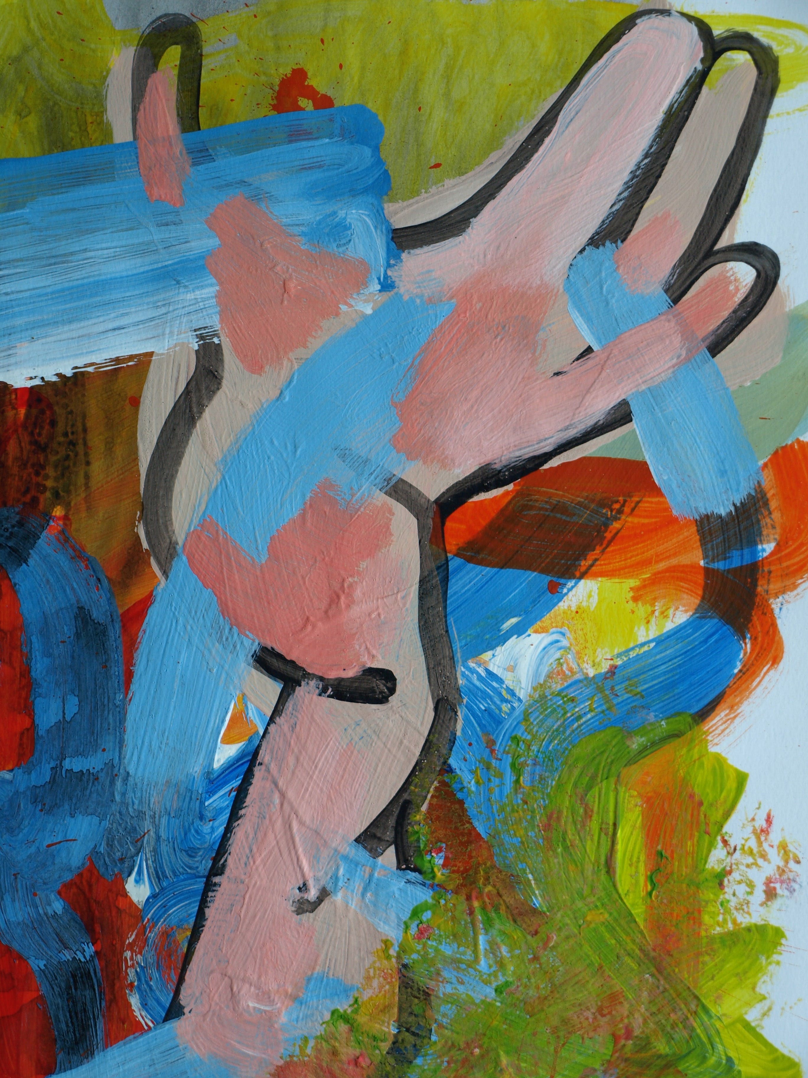 Peter Klashorst - Acrylverf op papier – Abstract 12 - 2016 kopen? Bied vanaf 35!