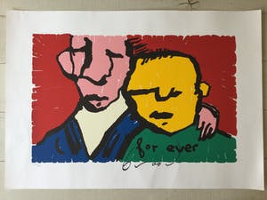 Herman Brood - Herman Brood - Originele handgesigneerde zeefdruk - For Ever kopen? Bied vanaf 300!