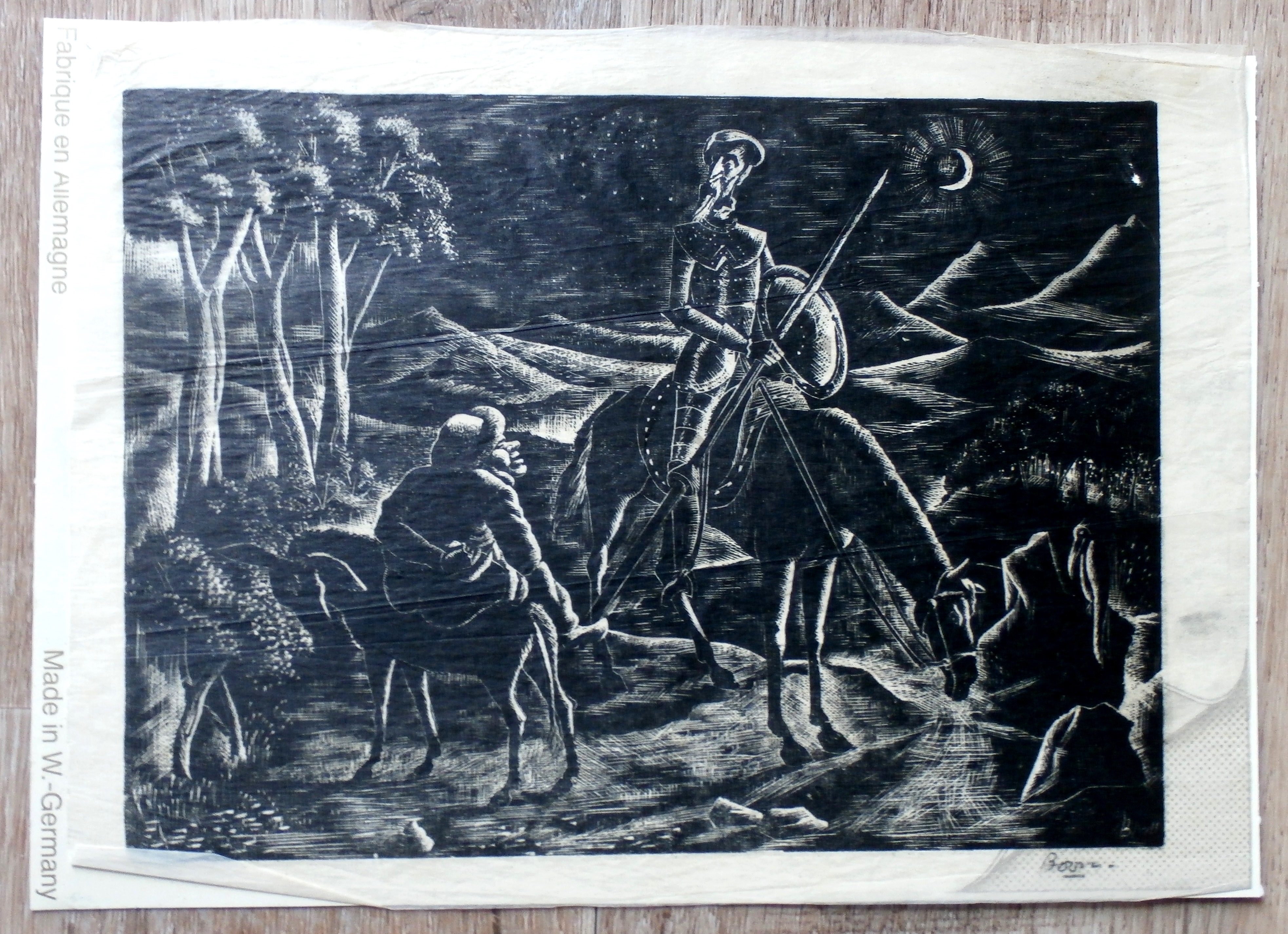 Jan Boon - houtsnede -  kopen? Bied vanaf 30!