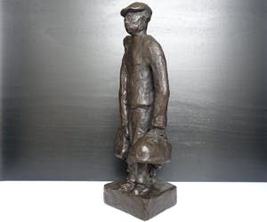 Brons (Onbekend) - "op stap" brons 7 kg! kopen? Bied vanaf 150!