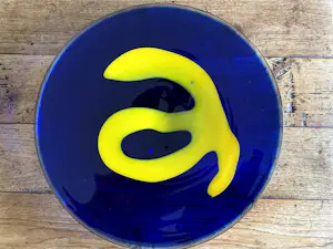 Jan Exnar - Ronde blauwe sierschotel kopen? Bied vanaf 200!