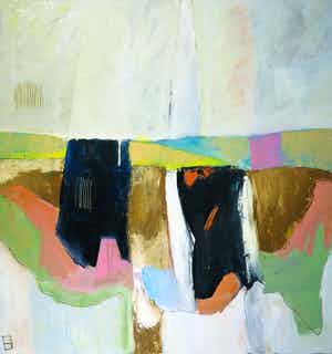 Philip Vencken - Olieverf en collage op doek, Connemara XVIII (Groot) verkocht voor € 100!