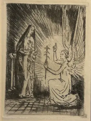 Eugene Lucker - Kerstmis met Lücker: drie etsen kopen? Bied vanaf 35!