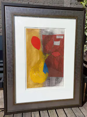 Duck Sung Kang - Semi-abstract stilleven, aquatint ets (mooi ingelijst) kopen? Bied vanaf 95!