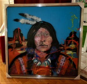 Espen Hagen - Schilderij ACRYL op DOEK CHIEF Handgesigneerd--GROOT!! kopen? Bied vanaf 325!