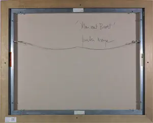 Peter Meijer - Acryl op doek, Man met baret - Ingelijst kopen? Bied vanaf 300!