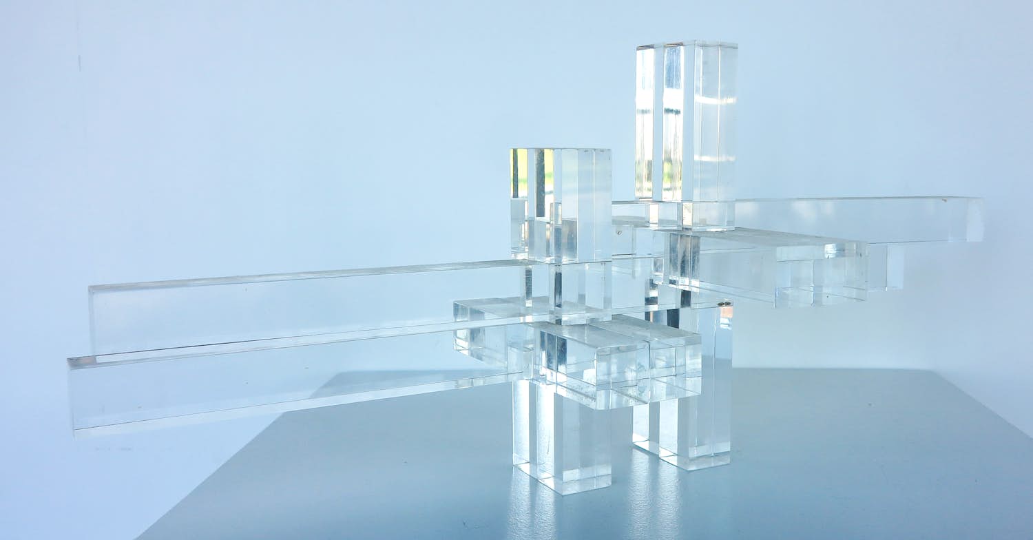 Margot Zanstra - Plexiglas sculptuur, Dubbel uitschuifbare knoop kopen? Bied vanaf 150!