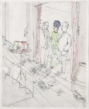 Henk Visch - Ets, Intimiteit nr. 2 - Ingelijst kopen? Bied vanaf 200!