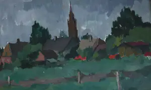 Henri Titselaar - Landschap met kerktoren, nabij Herven kaufen? Bieten Sie von 10!