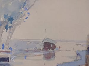 Jaap Sax - Landschap Kortenhoef..........Mooi Aquarel in prach kopen? Bied vanaf 120!