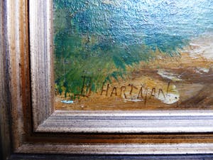 Joke Hartman-Elias - Landschap met boer en kar jaren '50 kopen? Bied vanaf 65!