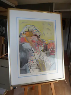 Kees van Bohemen - Ingelijste zeefdruk: zonder titel - 1981 kopen? Bied vanaf 125!