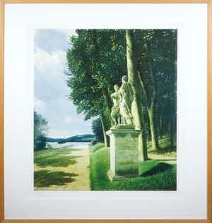 Carel Willink - Fotografische litho, Uitzicht op meer - Ingelijst (Groot) verkocht voor € 60!