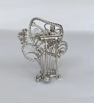 Platina/Gouden Latere Art Deco Broche/Hanger met Diamanten kopen? Bied vanaf 900!