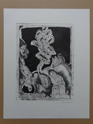 Lucebert - TYPISCHE FIGURATIE / ZW-W ETS / 57x44cm / SIG kopen? Bied vanaf 165!