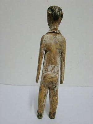 Dogon - 171011 - Tribal used African Venavi Ewe figure with old beads - Ghana. kopen? Bied vanaf 1!