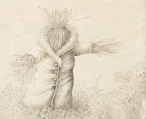 Francisco Perez Anguita - Pentekening, Stro-vrouw kopen? Bied vanaf 1!