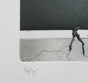 Katinka Niederstrasser - Schuilend naakt, aquatint ets kopen? Bied vanaf 40!