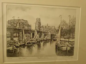 Albertus Wieringa - Radierung von De Kolk Rotterdam 16/250 kopen? Bied vanaf 30!