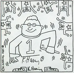 Keith Haring - Gesigneerd kleurboek + een set kalenders en printbooks - Ingelijst kopen? Bied vanaf 1!