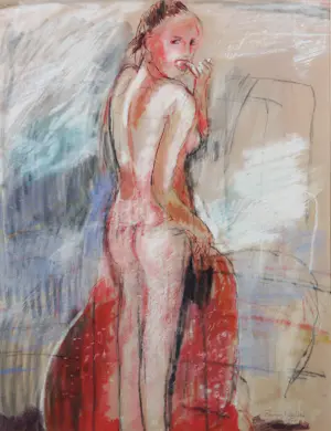 Rinny Reulink - Pastel op papier, Staand naakt - Ingelijst kopen? Bied vanaf 35!