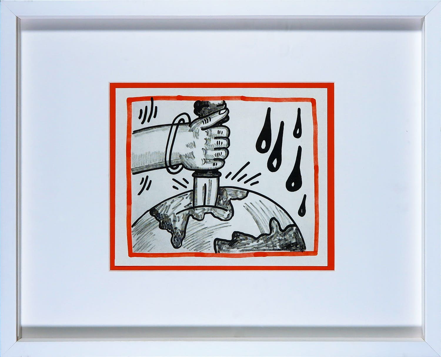Keith Haring - Zeldzame litho uit het portfolio Against all odds - Ingelijst kopen? Bied vanaf 1!