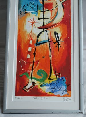 Angeles Nieto - 2-Luik , 2 zeefdrukken , Piel de Luna (‘Vriendschap’) – ingelijst - 2005 kopen? Bied vanaf 100!