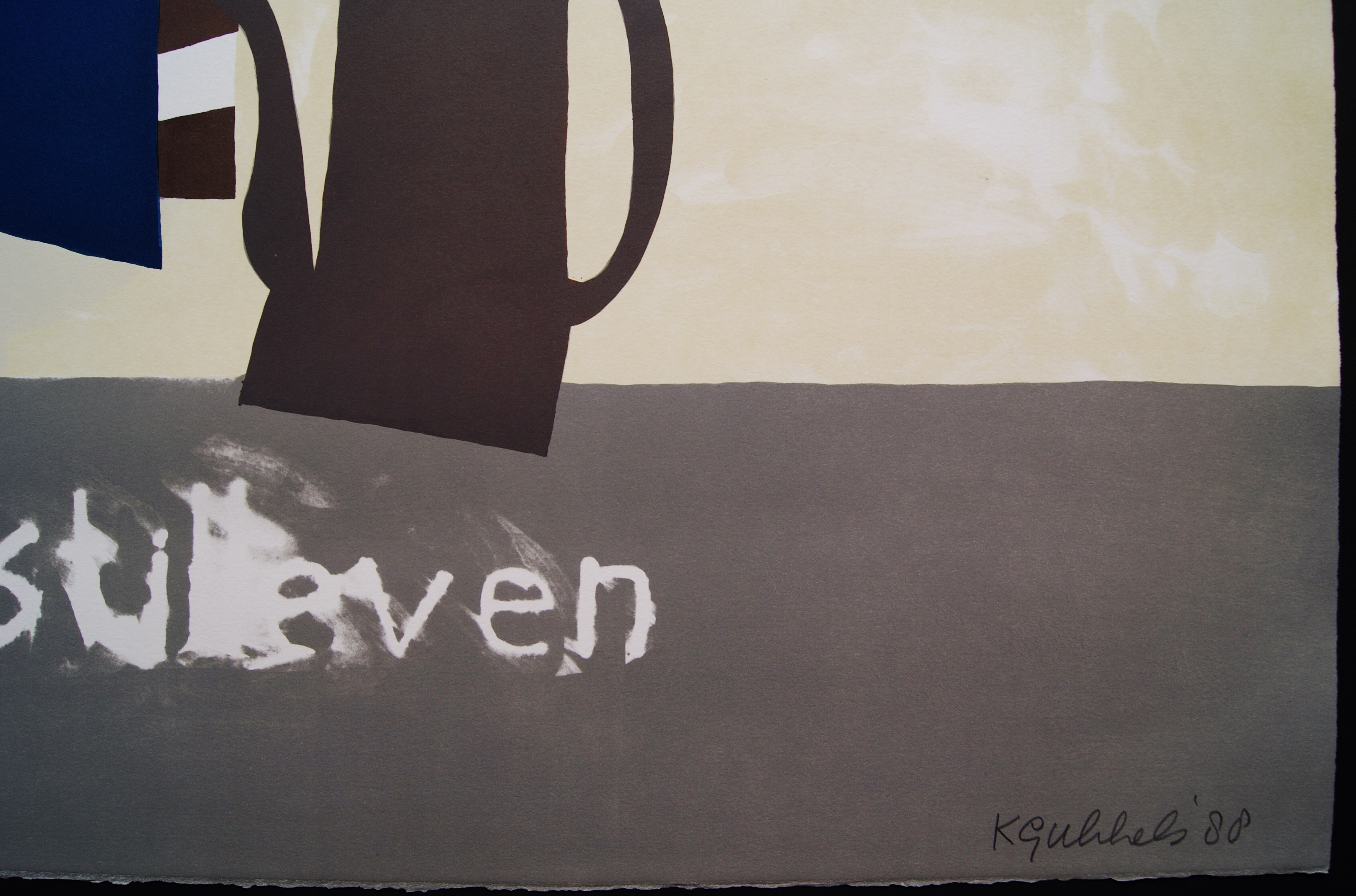 Klaas Gubbels -  grote kleuren litho 'Stilleven' - 1988 kopen? Bied vanaf 395!