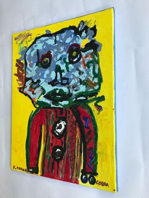 Ruud Cornelisse - Acrylschilderij op doek - Titel cobra - gesigneerd kopen? Bied vanaf 45!