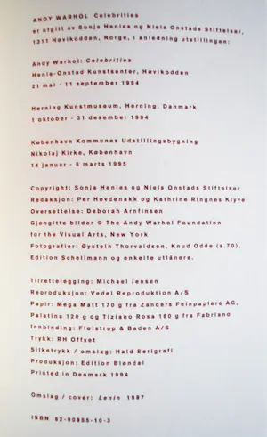 Andy Warhol - Celebrities 1994 - met zeefdruk van Lenin op het omslag kopen? Bied vanaf 75!