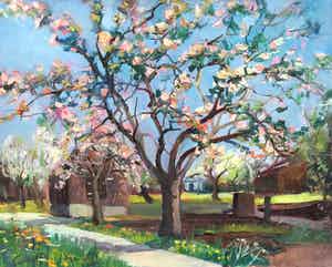 Claas Prins - C3879A-13, Bloesembomen verkocht voor € 125!