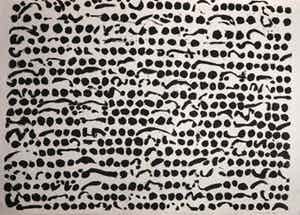 Jef Diederen - Linosnede op Japans papier, Zonder titel verkocht voor € 70!