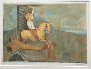 Aat Verhoog - Ets aquatint, ruiter te paard, gesigneerd en ingelijst kopen? Bied vanaf 25!