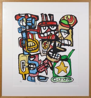 George Heidweiller - Zeefdruk, Zonder titel - Ingelijst kopen? Bied vanaf 1!