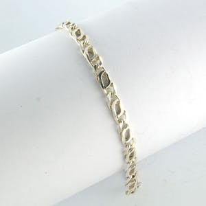 Zilveren armband schakelmodel falkenoog - 19 cm lang kopen? Bied vanaf 1!