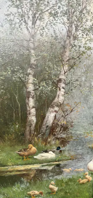 Constant Artz - Watergezicht met eendjes kopen? Bied vanaf 1200!